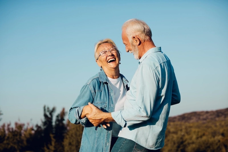Retired couple ageing in place