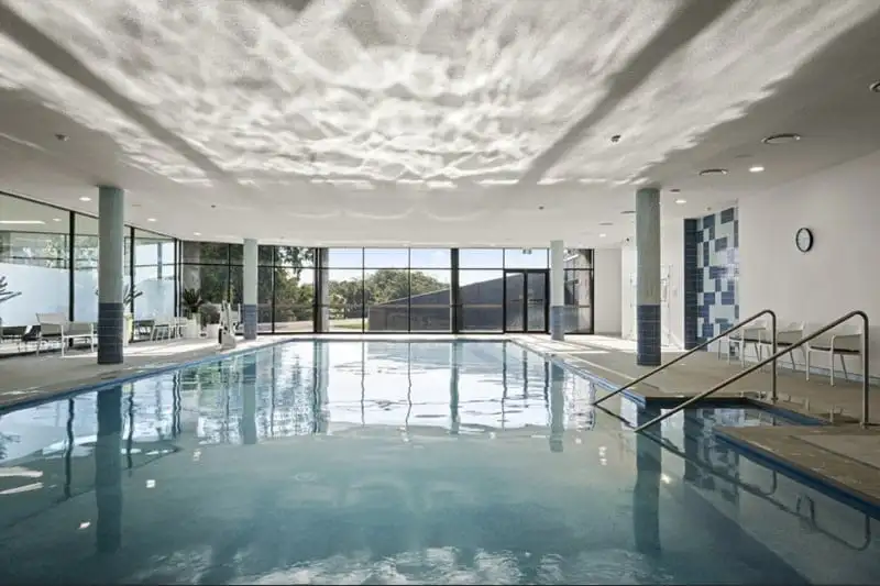 Swimming pool at a loan lease retirement village